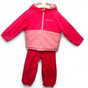 [KID] Columbia Toddler Snowsuit Set 2T Pink | Reversible Jacket & Pants
